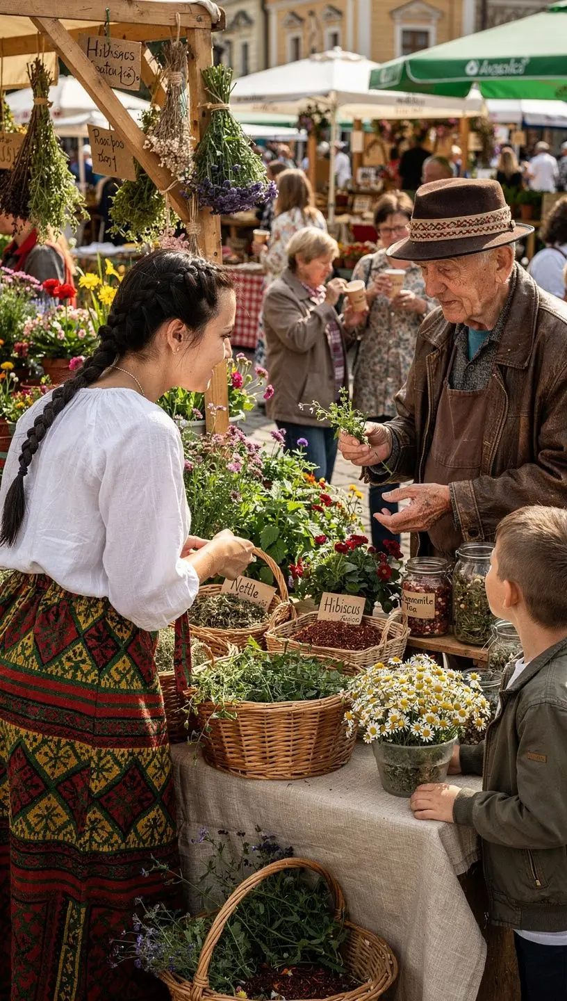 Žolelių arbatos ruošimo procesas – rankos pilant karštą vandenį į arbatinuką.